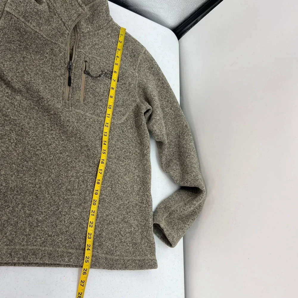 The North Face Mens Size S Gordon Lyons‎ Heather Brown 1/4 Zip Fleece Pullover